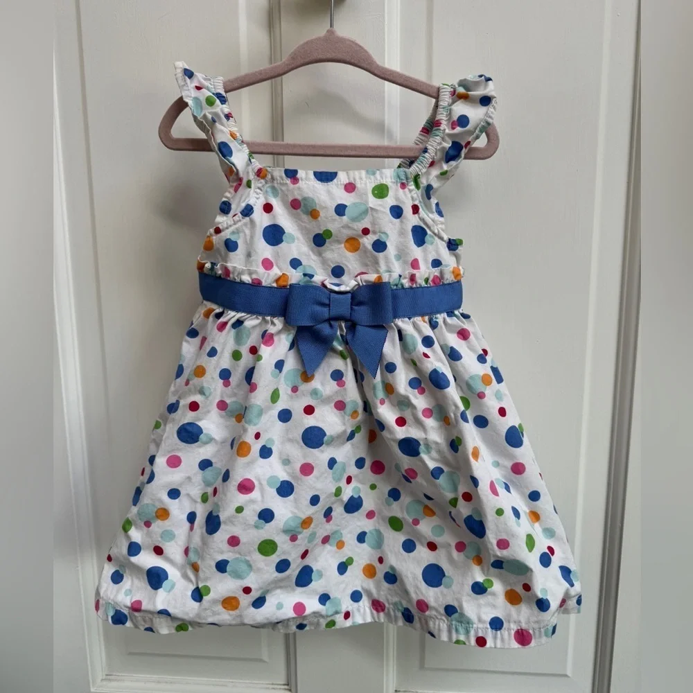 NWOT Gymboree 12-18M Girls Multicolor Polka Dot Short Sleeve Dress